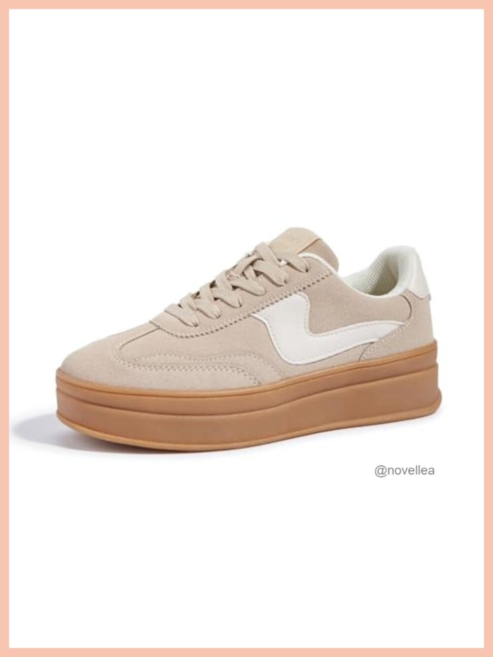 Platform Fashion Sneakers Thick Sole Faux Leather Suede Walking Shoes